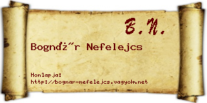 Bognár Nefelejcs névjegykártya