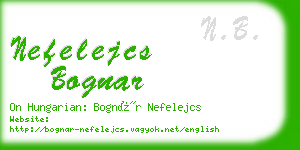 nefelejcs bognar business card